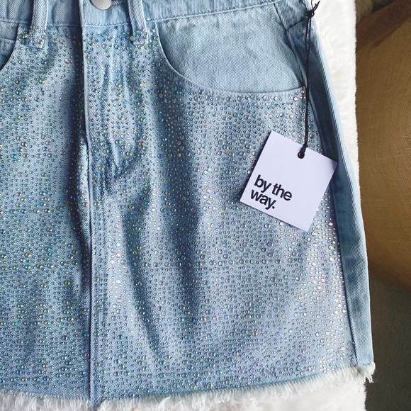 NWT REVOLVE by the way. Kandi Rhinestone Skirt 💎 - Picture 8 of 14